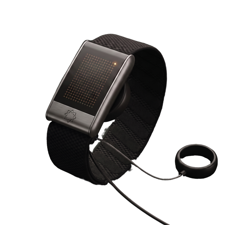 Amana band on its charging puck
